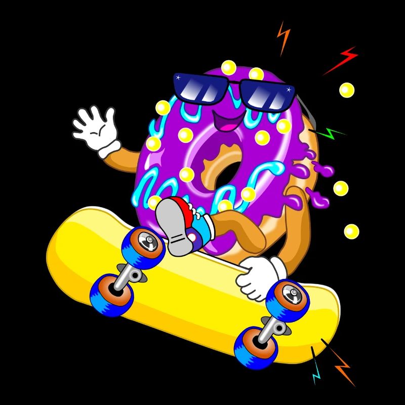 Donut Skateboard Skater