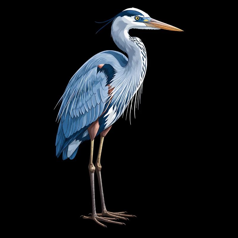 Héron bleu élégant