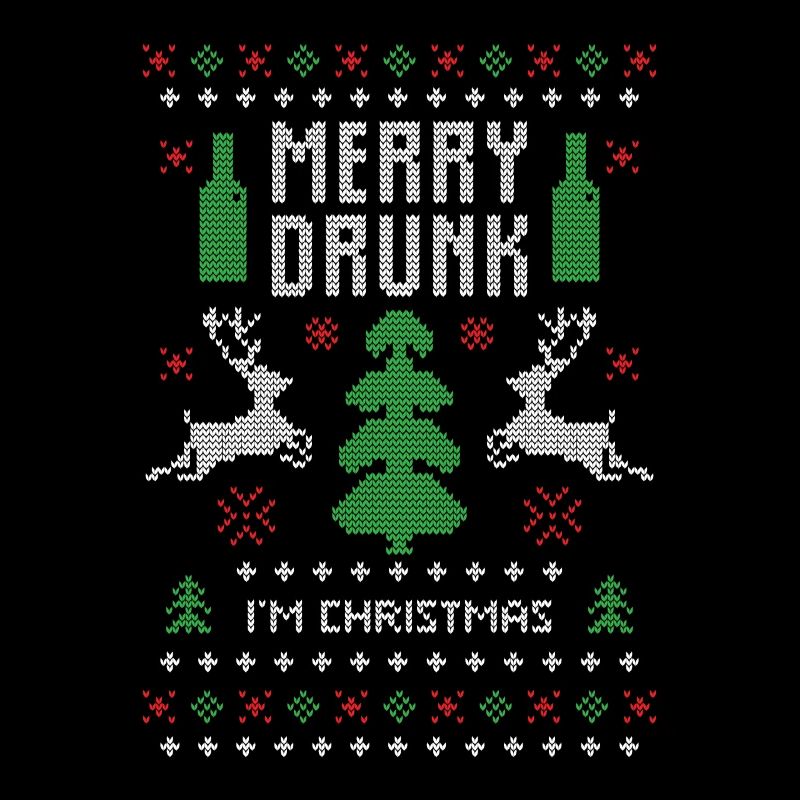 Drinking ugly cristmas sweater