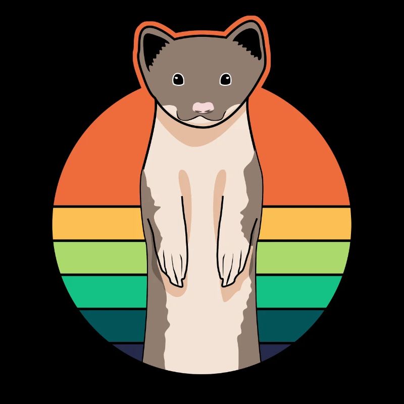 Furet rétro belette martre