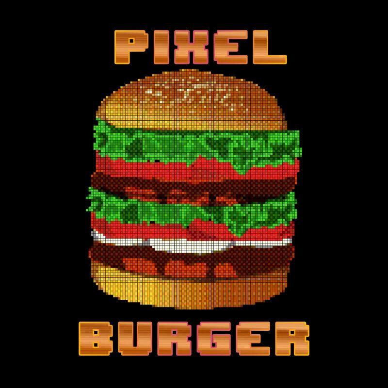 Pixel Burger retro T-Shirt