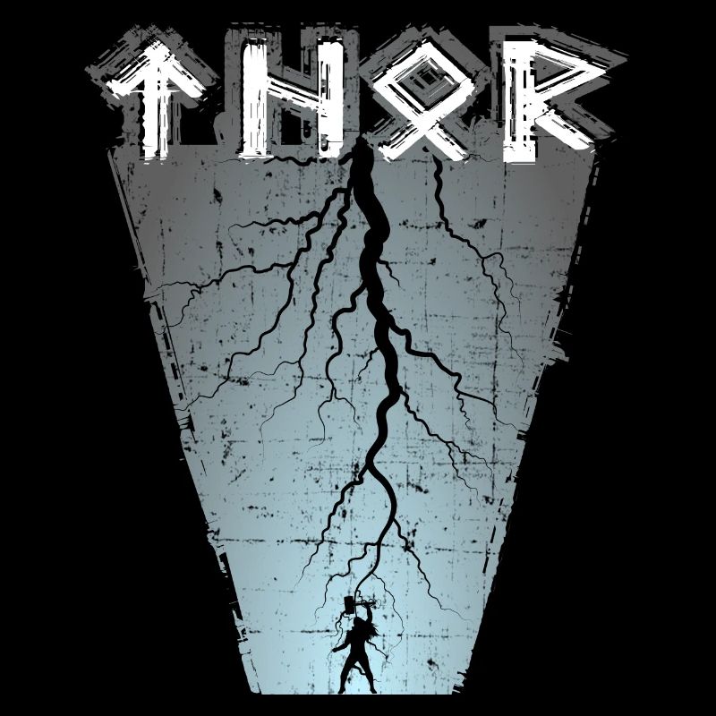 Thunder God Thor Old Norse Runic Script