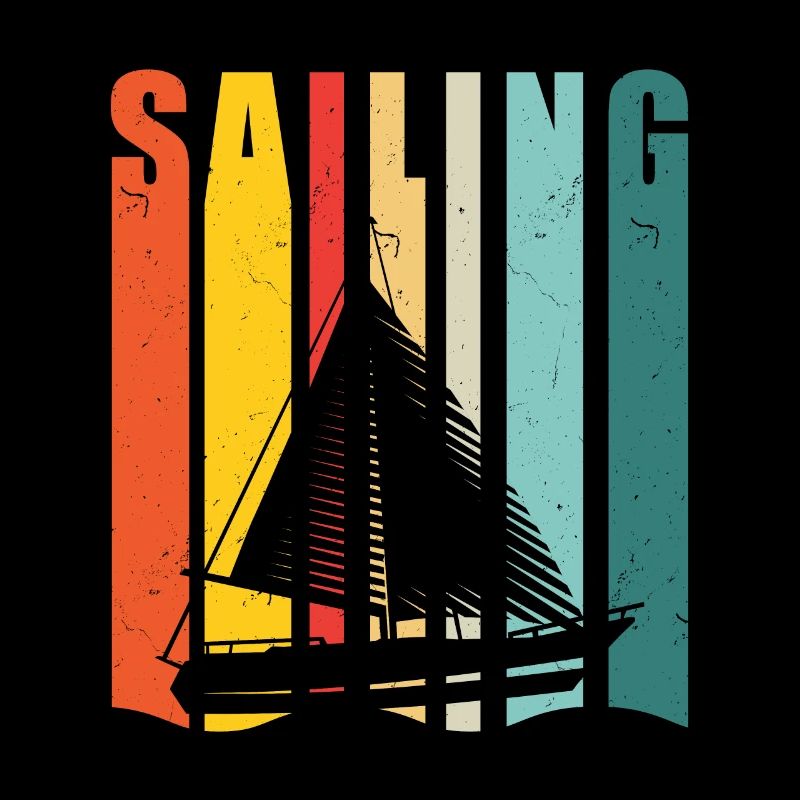 Sailing makes happy gift retro