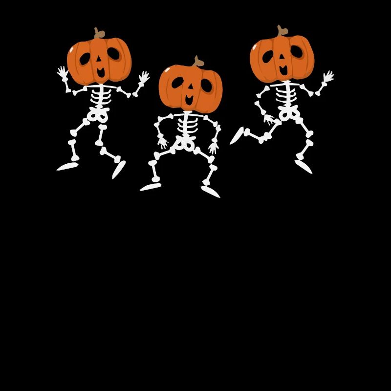 Cute skeleton Halloween pumpkin