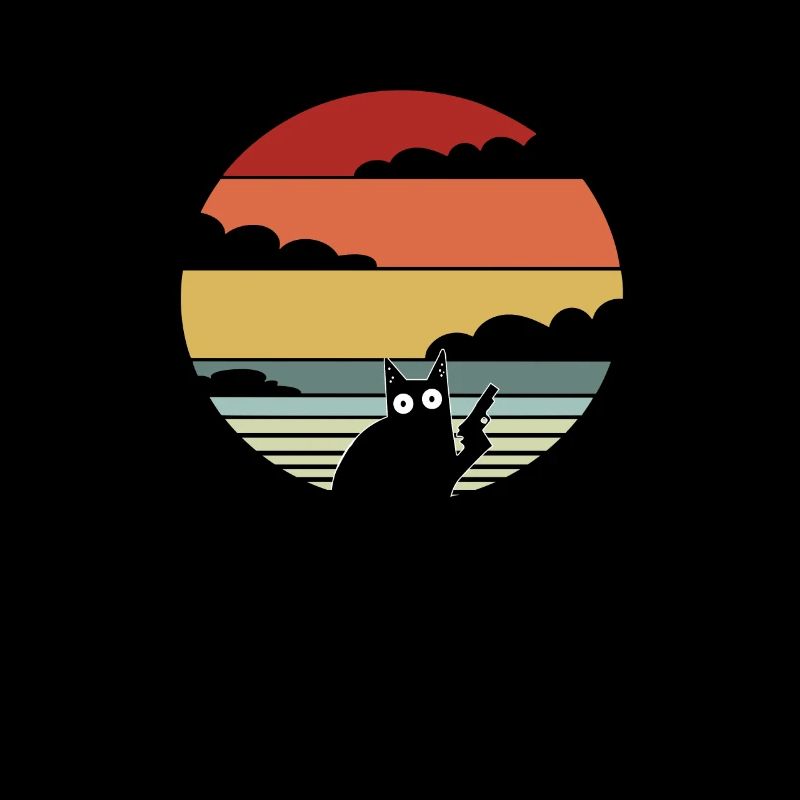 Conception de chats rétro Vintage Pew Pew