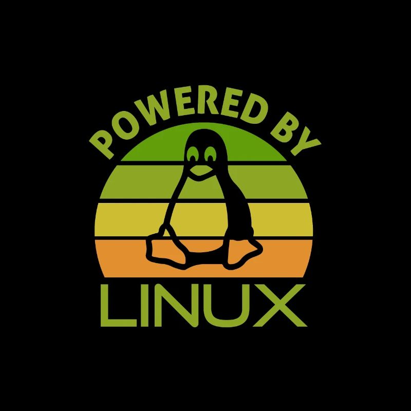 Geek Linux propulsé par un nerd pingouin disant