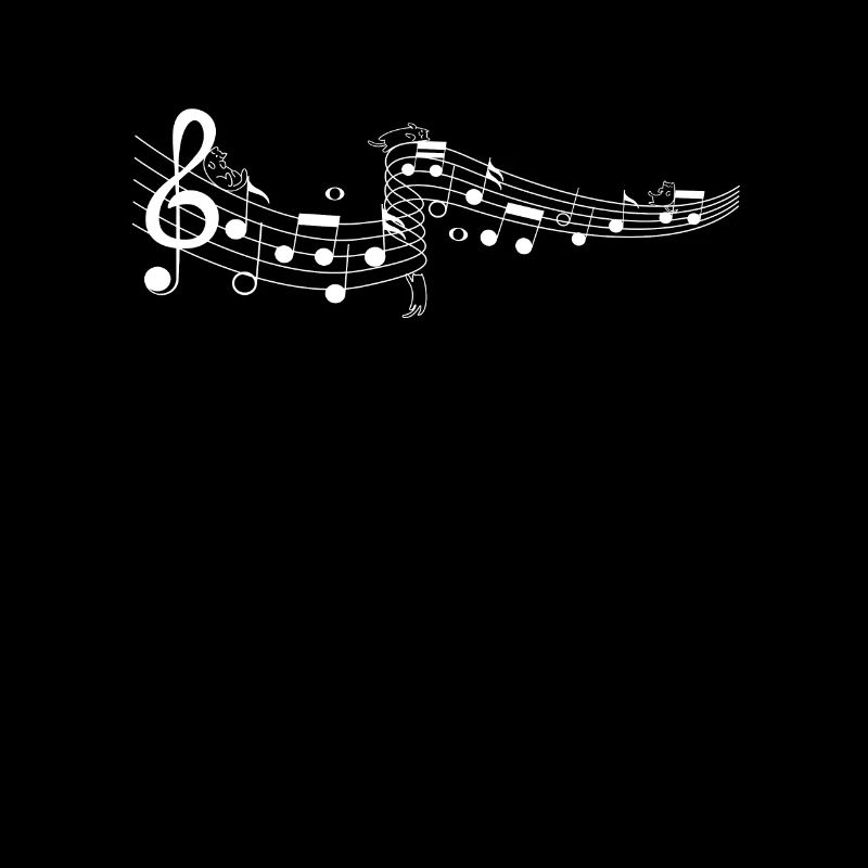 Notes de musique Clef avec cadeau de chats