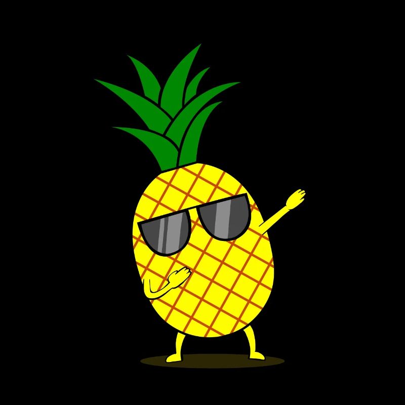 Dabbing yellow pineapple dab funny dancing fruit