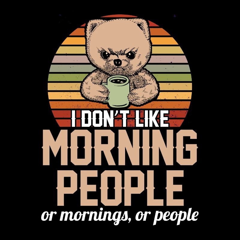 i dont like morning people ours mignon avec du café