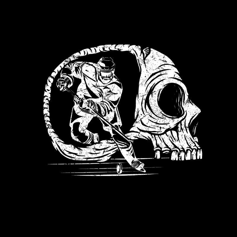 Eishockeyspieler und Skull Eishockeyspieler