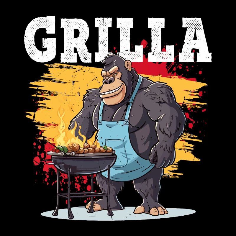 Grilling Grilla Griller Gorilla BBQ Saying Funny