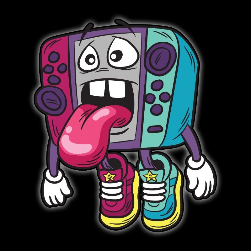Gamer Humor Lustiger Cartoon Comic Controller