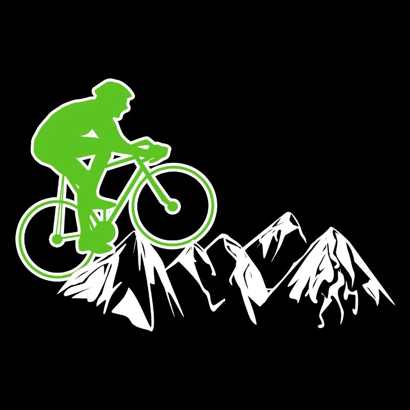 Mountain biking mountains gift design cycling