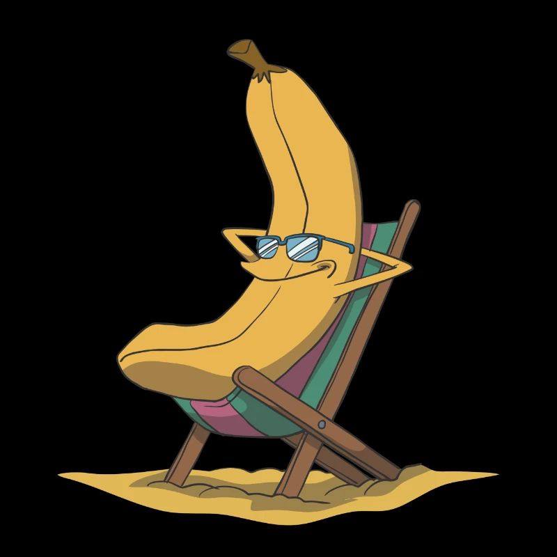 Banane dans une chaise longue