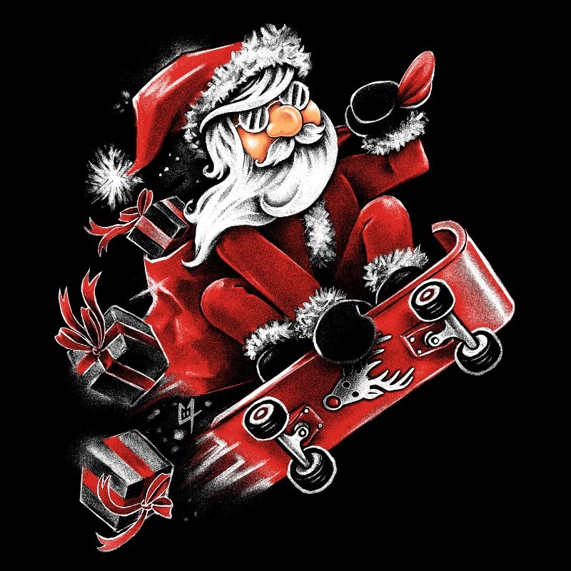 Santa Skateboarding