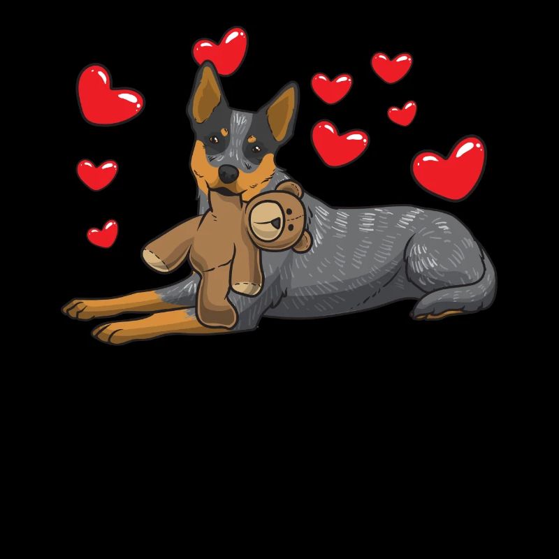 Australien Cattle Dog mit stofftier
