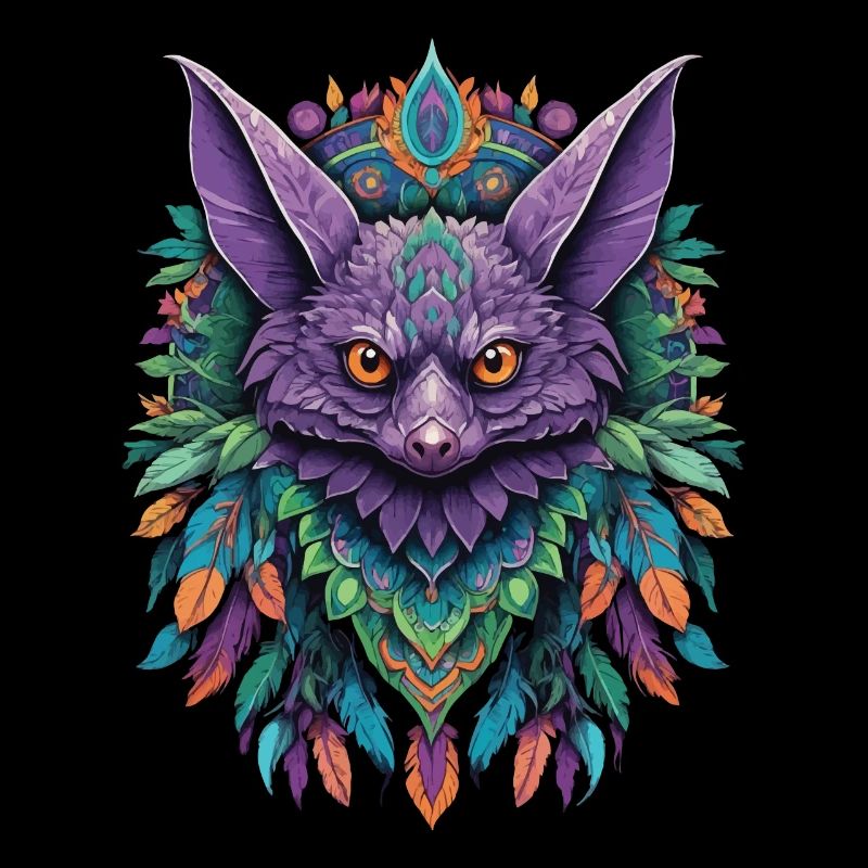 Fledermaus Traumfänger Mandala Design