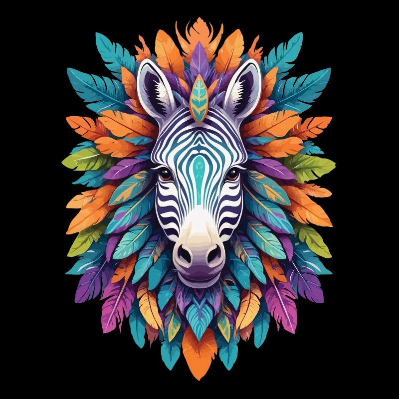 Zebra Mandala Traumfänger Design In Bohemian Stil