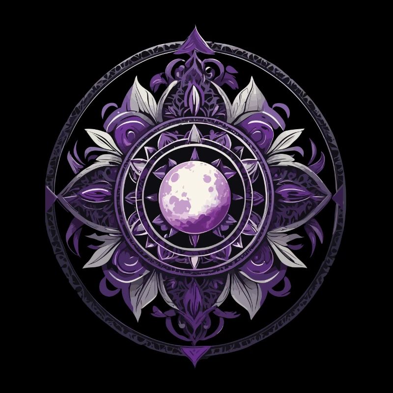 Lune Mandala Design Esthétique Spirituel