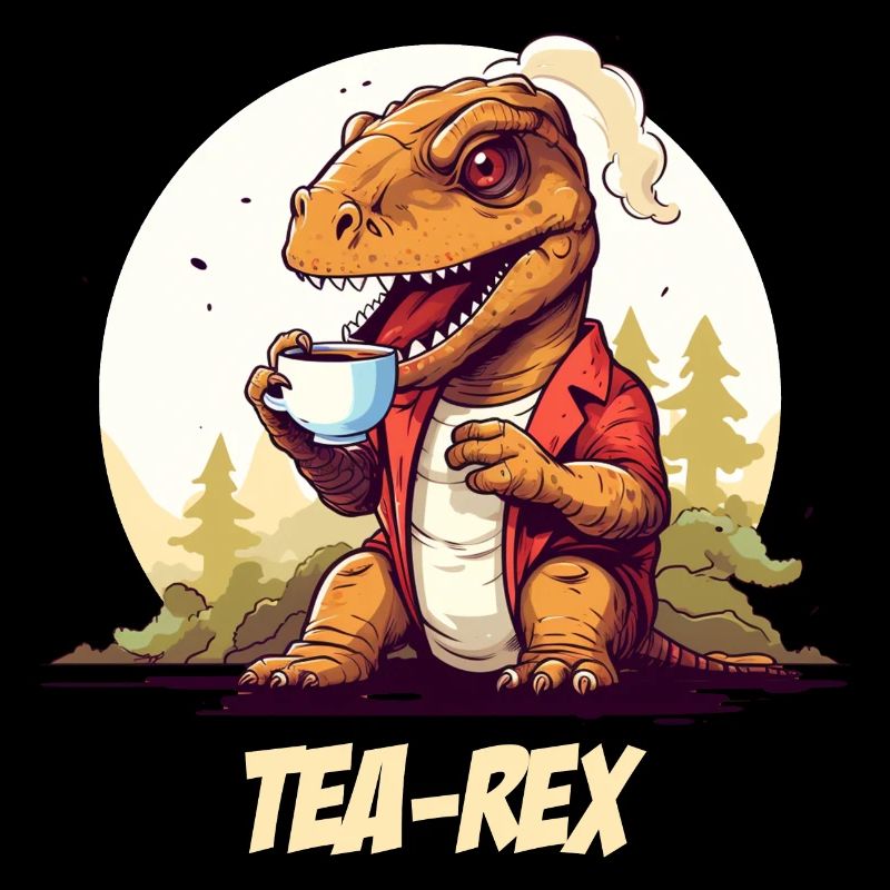 Tea-Rex - Funny Dinosaur Tea Design