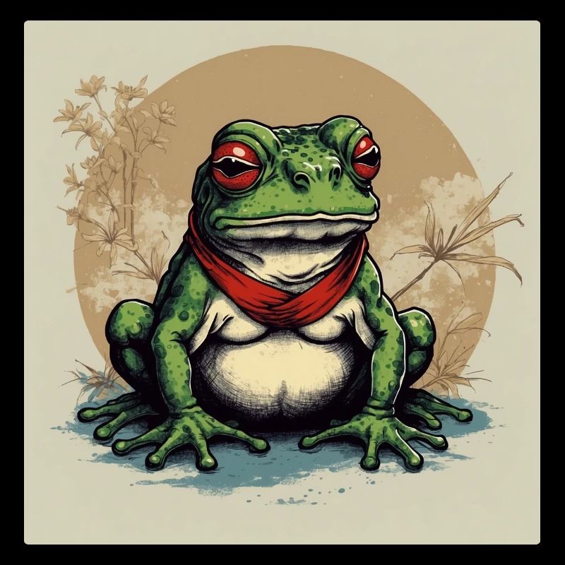 Delightfully Grumpy: Grumpy Japanese Frog