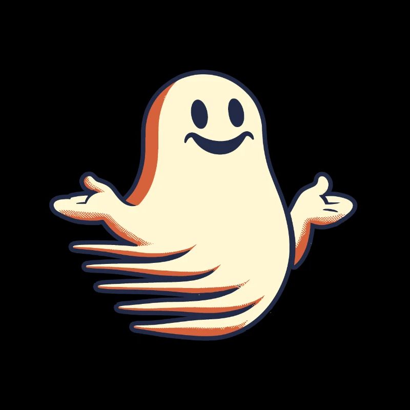 Funny Vintage Ghost Knows Nothing Halloween