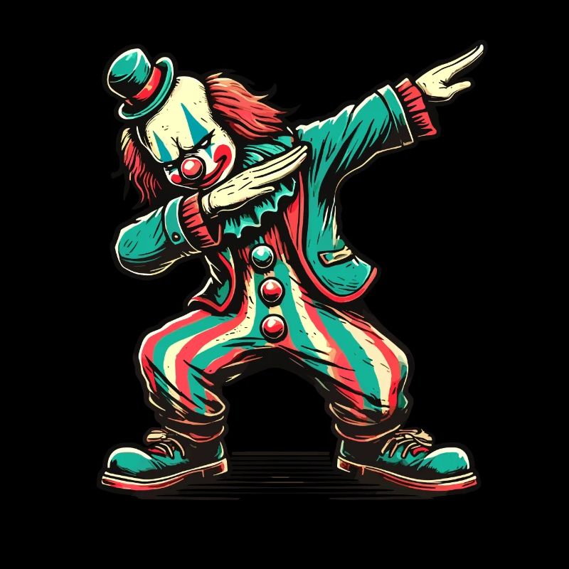 Scary Dabbing Design Dabbing Clown