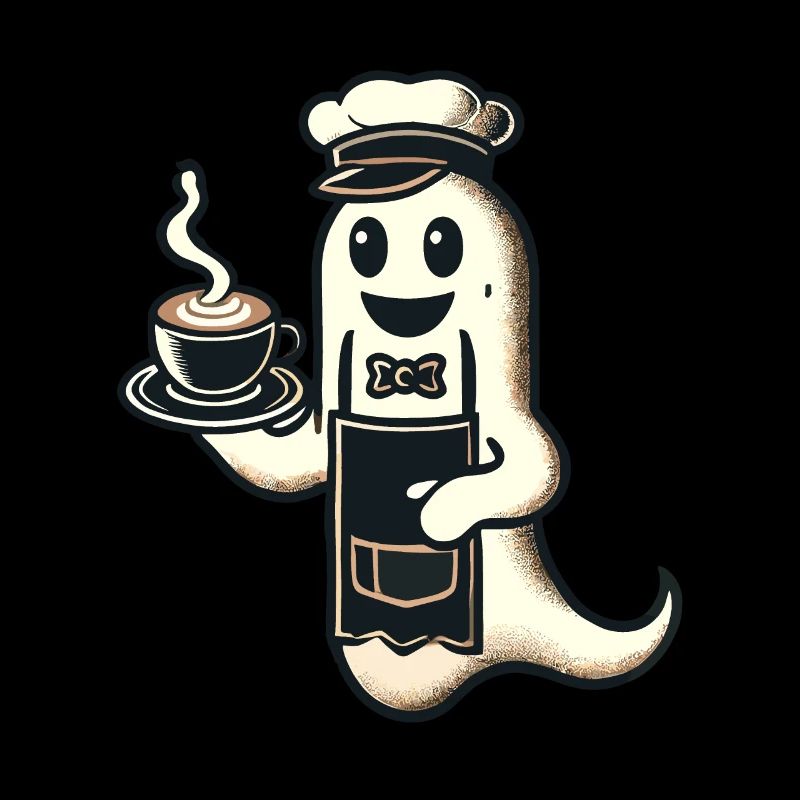 Coffee Lovers Barista Ghost Funny Coffee