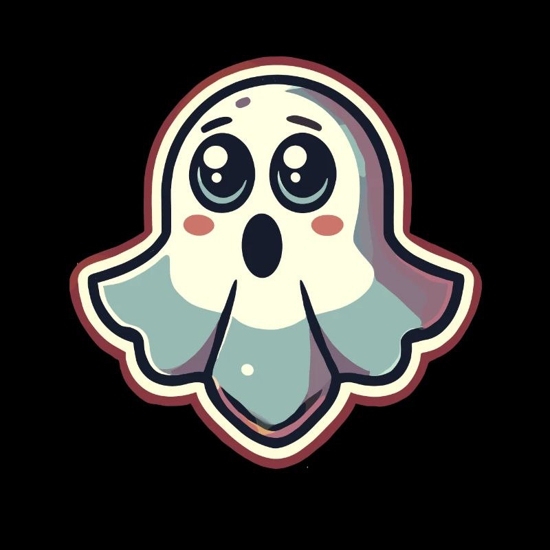 Scared Ghost Funny Ghost Design