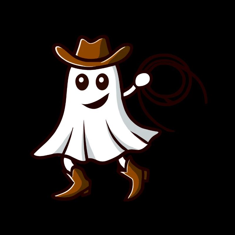 Cowboy Ghost Funny Halloween Design