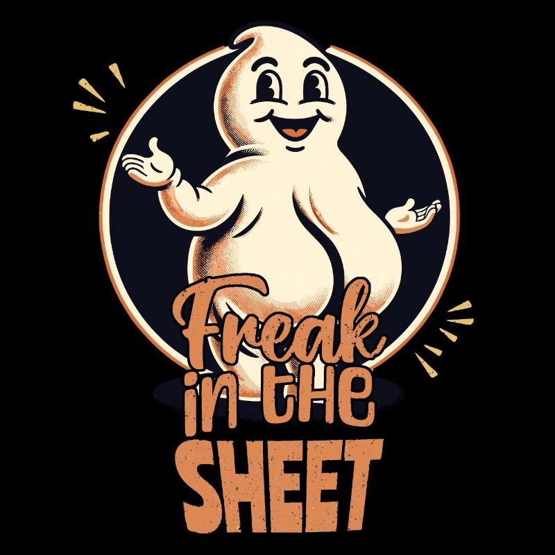 Freak under the Sheet Funny Ghost Design