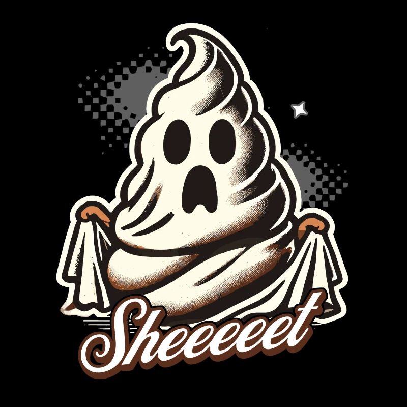 Feuille de caca d’Halloween Ghost Fun