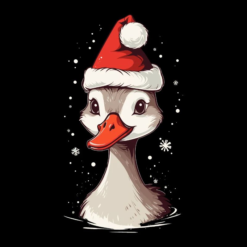 Canard de Noël avec chapeau de Noël