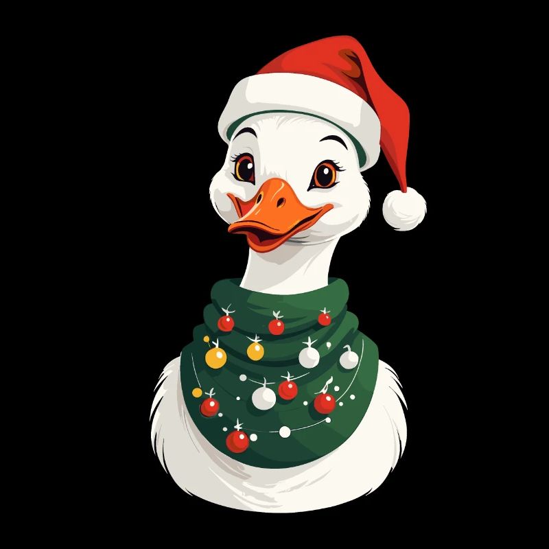Canard de Noël avec chapeau de Noël