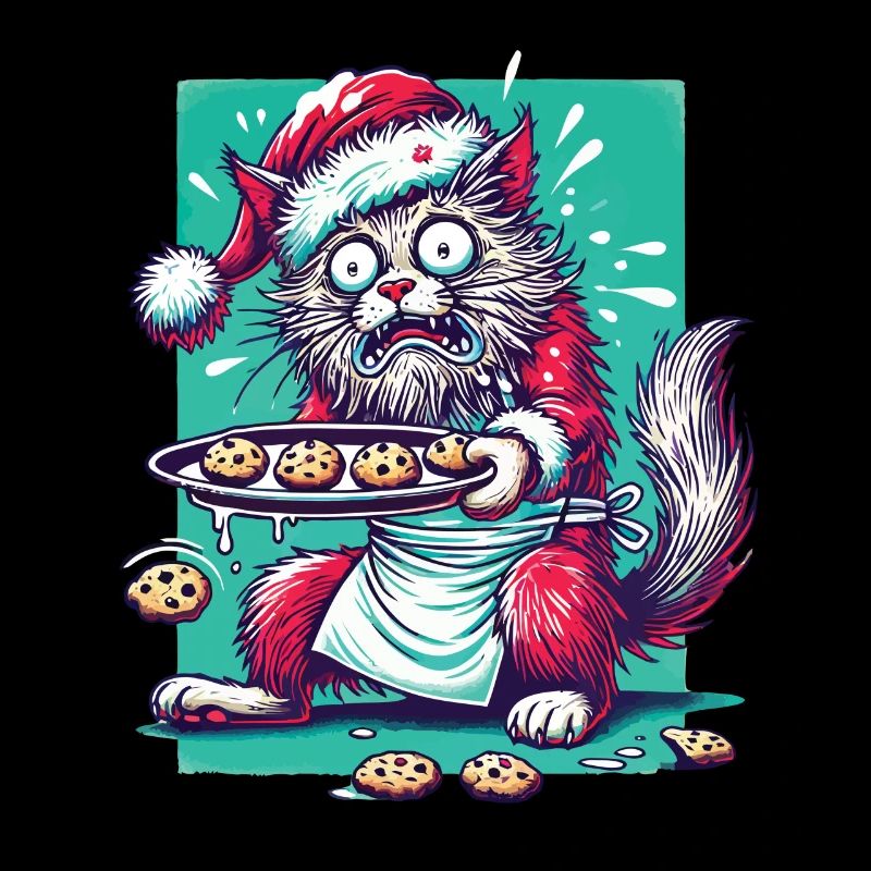 Chat Noël Cookie Chaos Fun