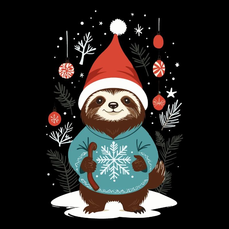Cozy Christmas Sloth Style