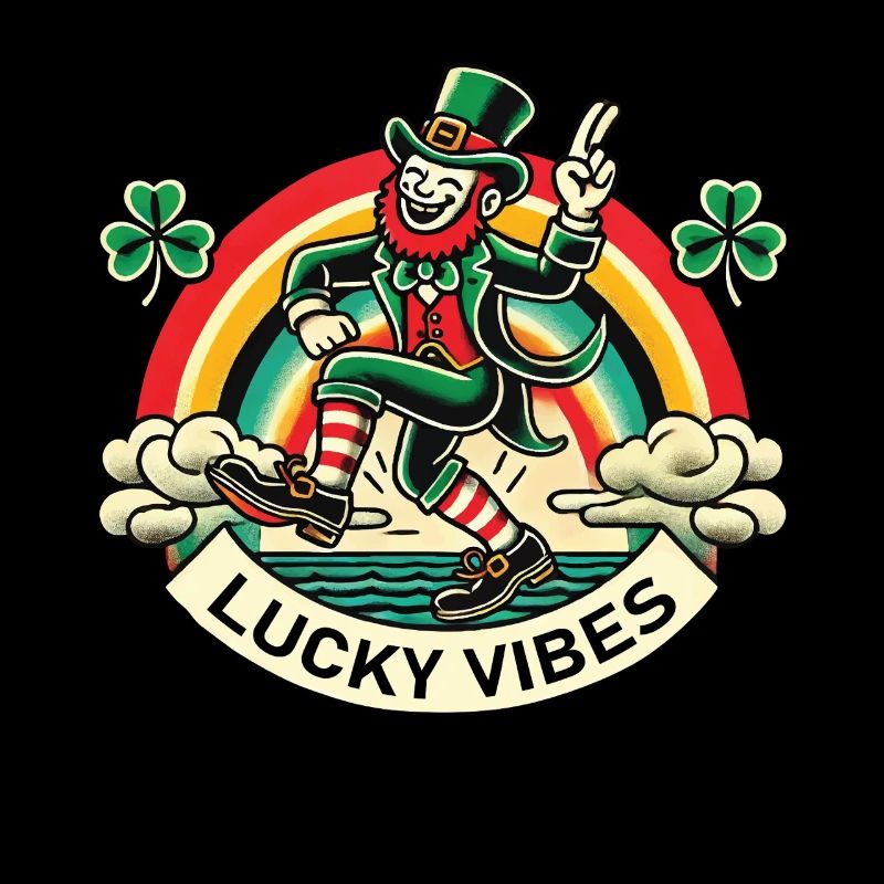 St. Patrick's Day Lucky Vibes Rainbow