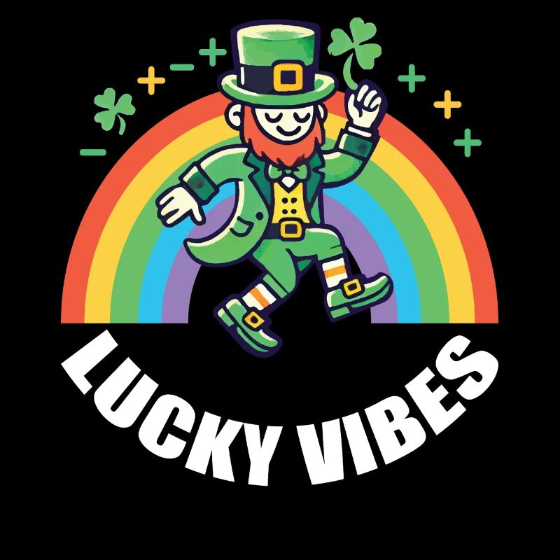 St. Patrick's Day Happy Vibes Rainbow