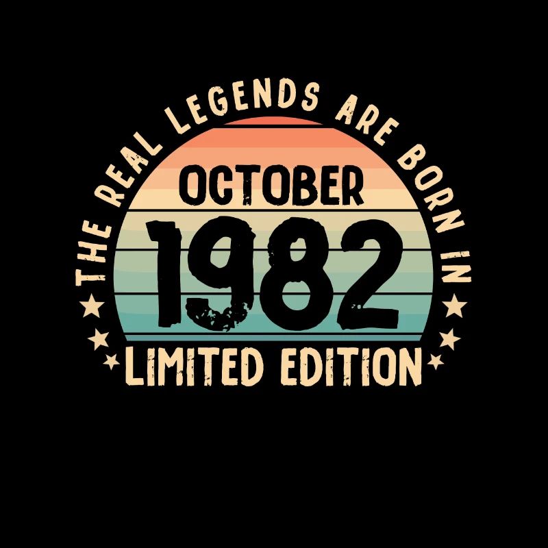 Born in 1982 Tee Vintage Legend Born in October