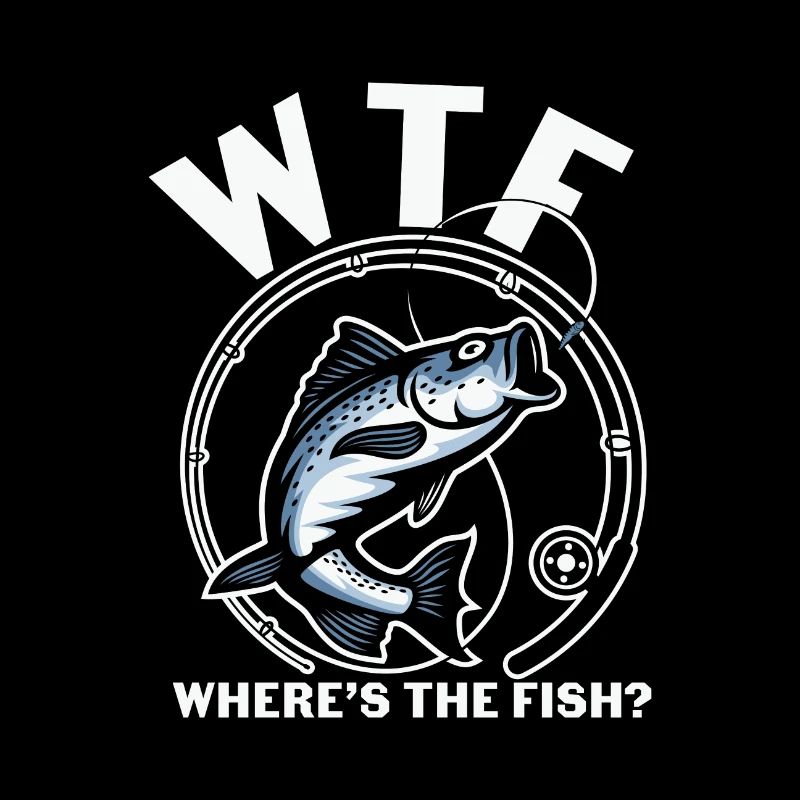 Citation de pêche Cadeau de pêche Drôle Où est le poisson?