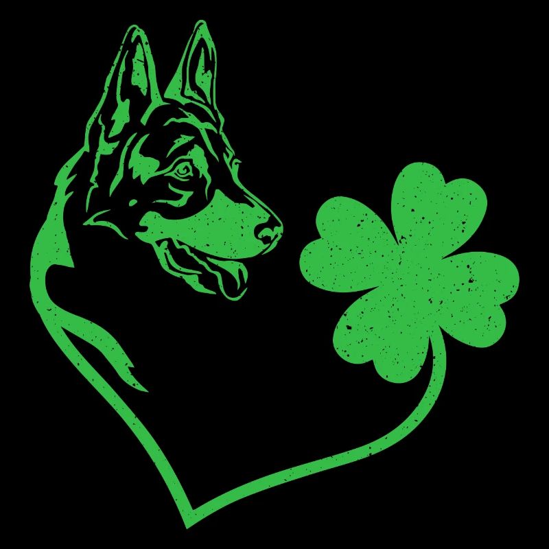 German Shepherd Cloverleaf Heart Cloverleaf