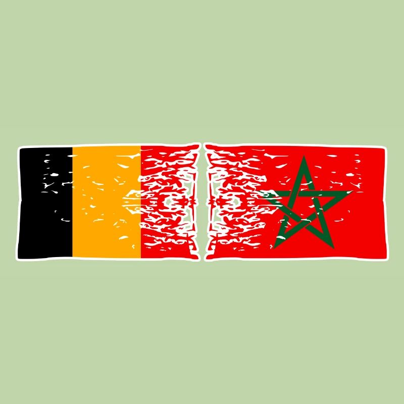 Morocco Belgium Moroccan Flag ey Belgian