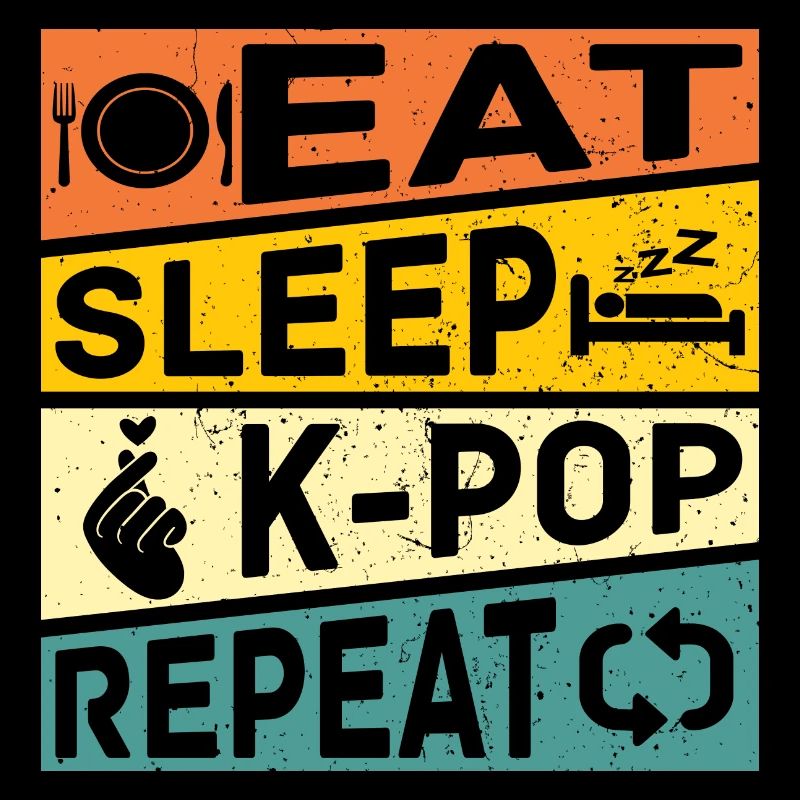 Eat Sleep K Pop Repeat Retro K Pop