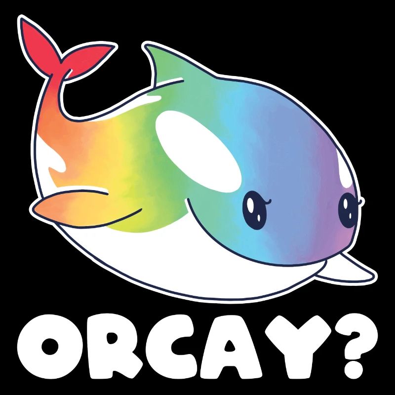Orca Regenbogen Spruch LGBTQ Geschenk