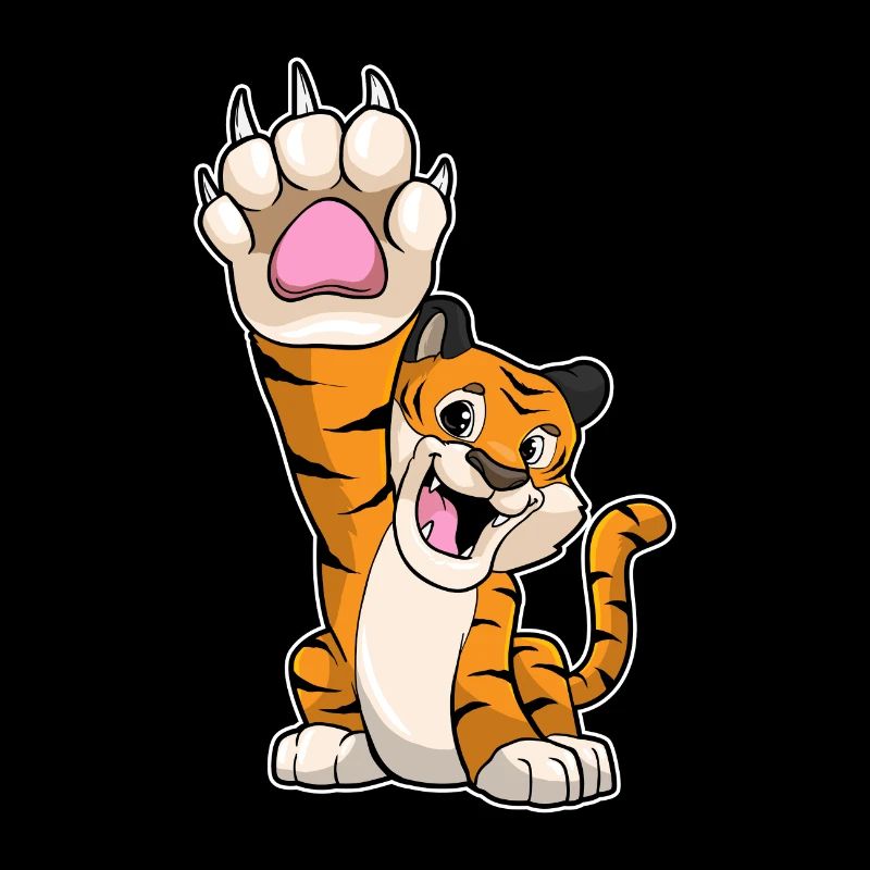 Tiger lustig High five