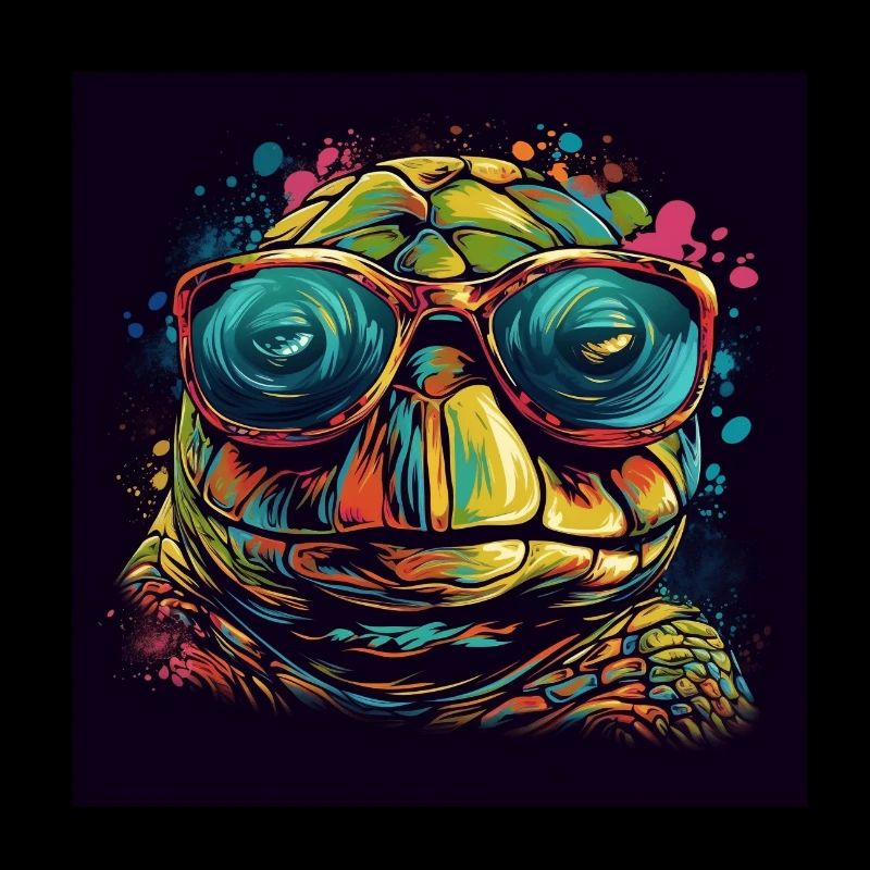 Trippy Turtle With Sunglasses