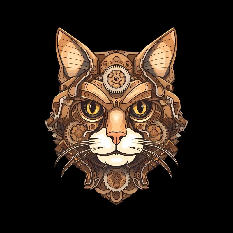 Steampunk Cat Cat Head
