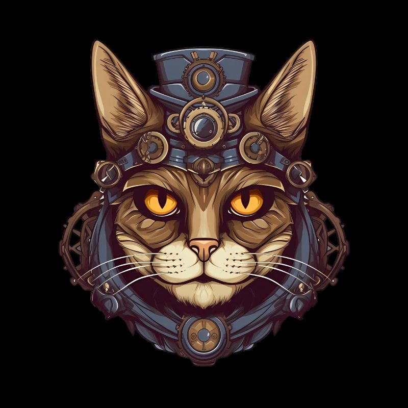 Steampunk Cat Cat Head