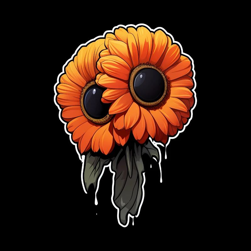 Eye: Orange Flower