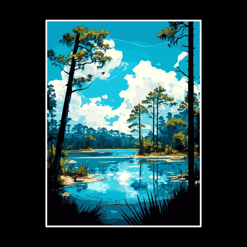 Blue Springs State Park Floride affiche de voyage
